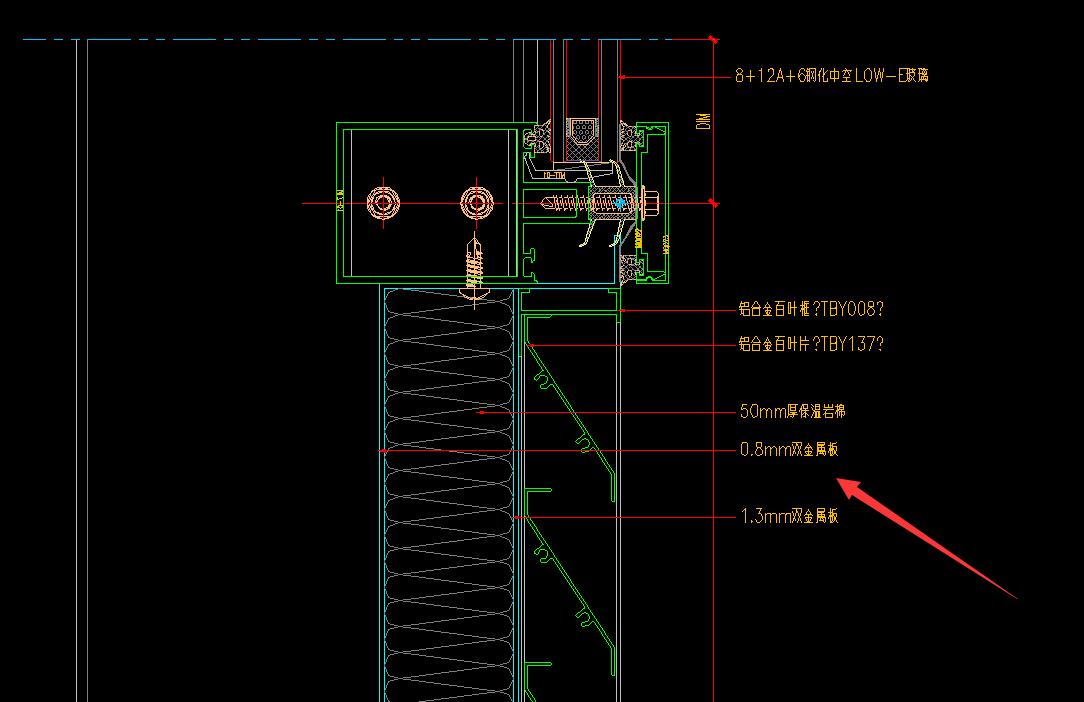 玻璃幕墙背衬板的作用与cad图纸中的画法